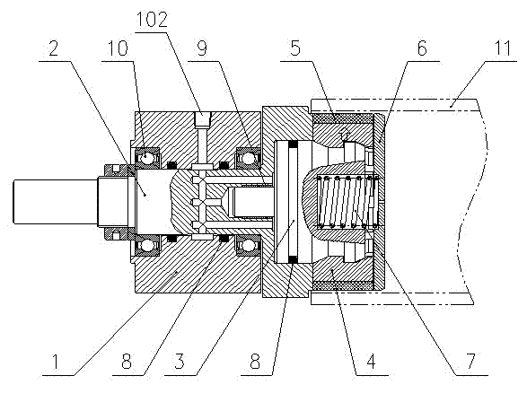 Rotary pneumatic expansion sleeve device