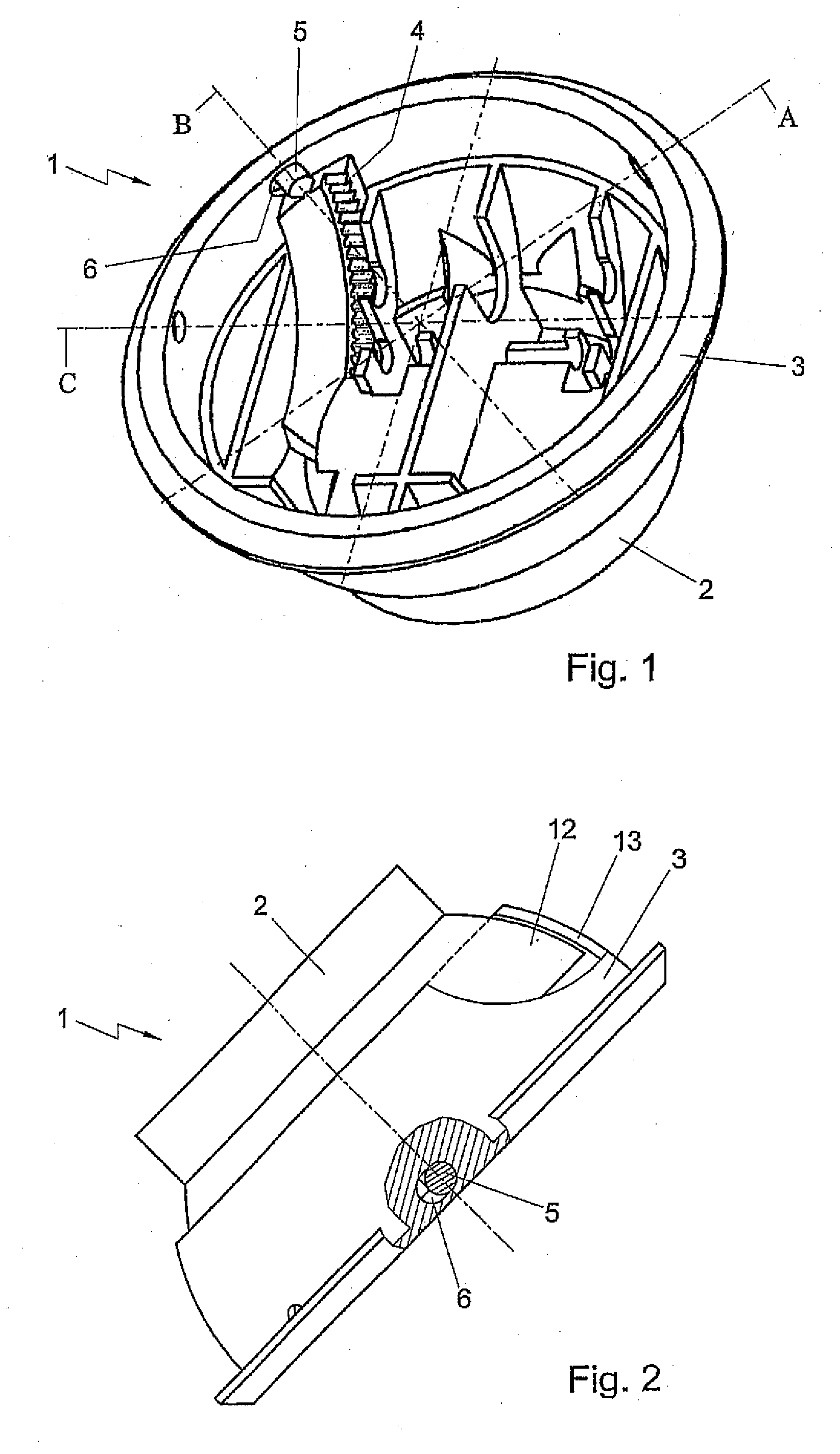 Composition of Particles for Damping Vibrations, Method for Assembling a Mirror Adjustment Mechanism, and Mirror Adjustment Mechanism