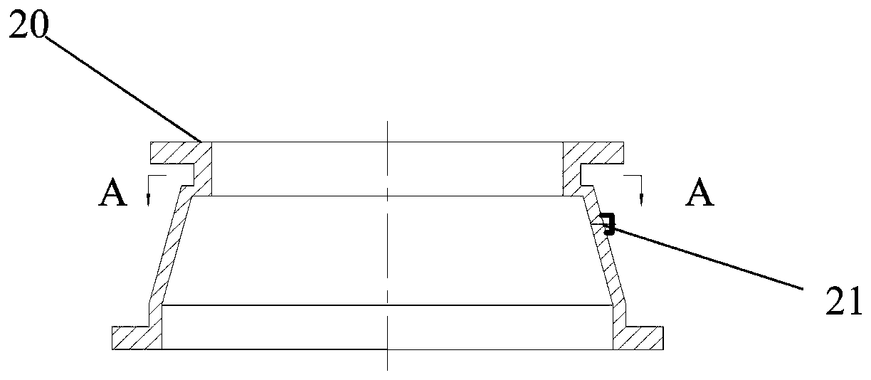 Positioning tool for eccentric boss of gas turbine case