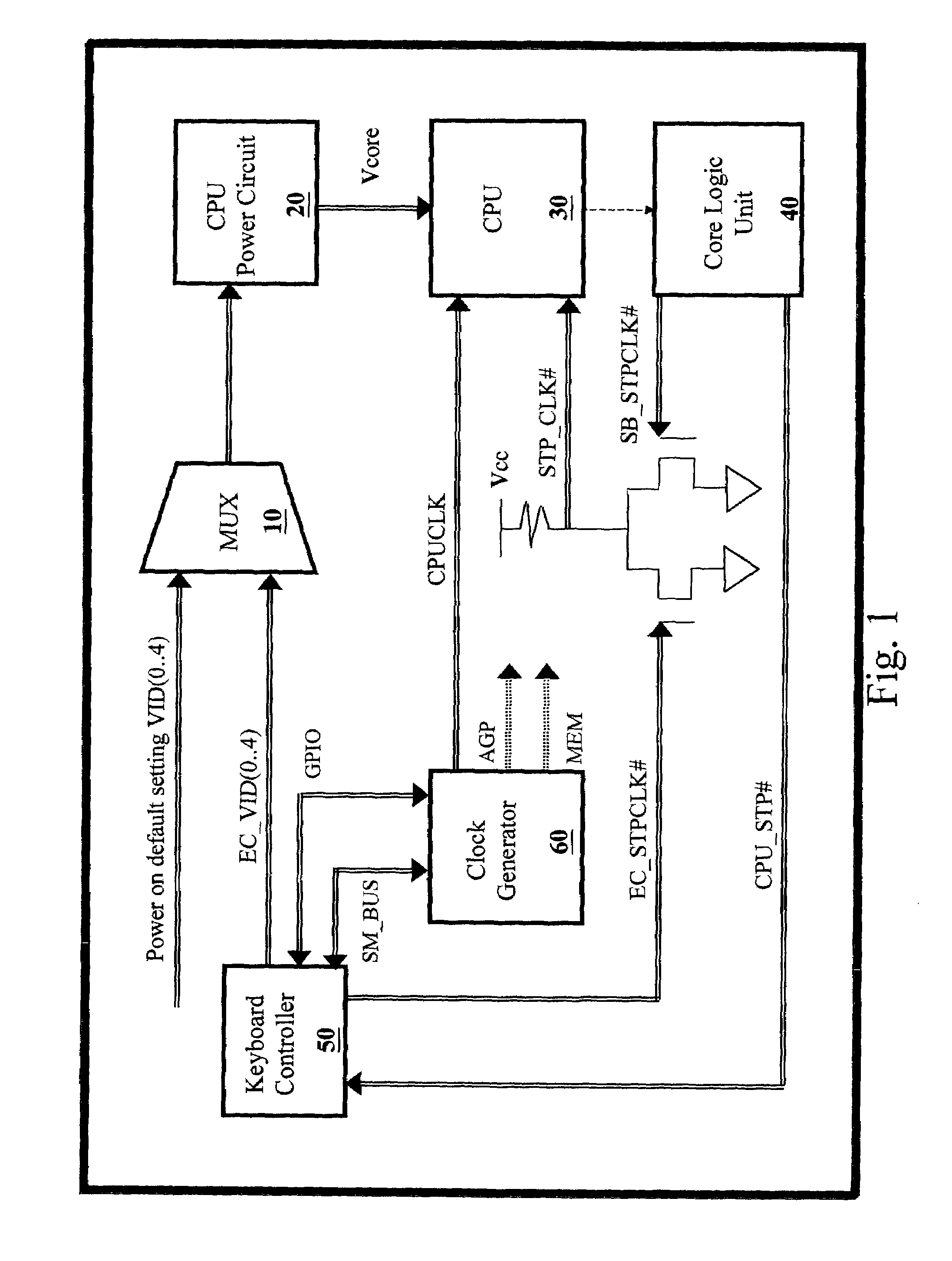 Method of portable computer power management using keyboard controller in detection circuit