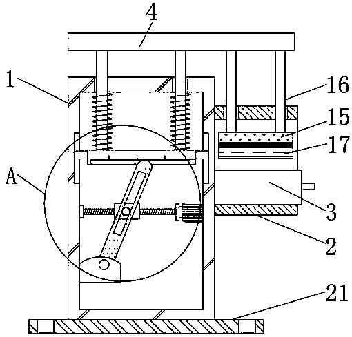 Quartz crystal wiring terminal patch fixing device