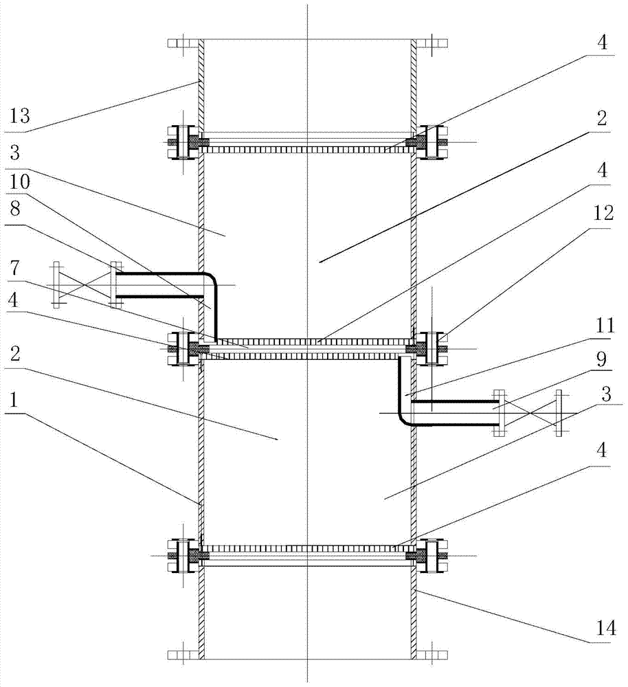 A directional flow electrolysis process