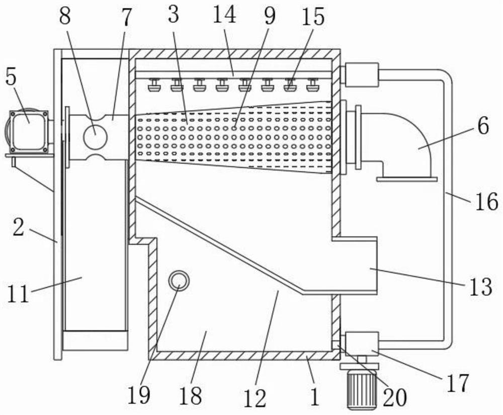 Tubular feeding mud-water separation environment-friendly treatment device