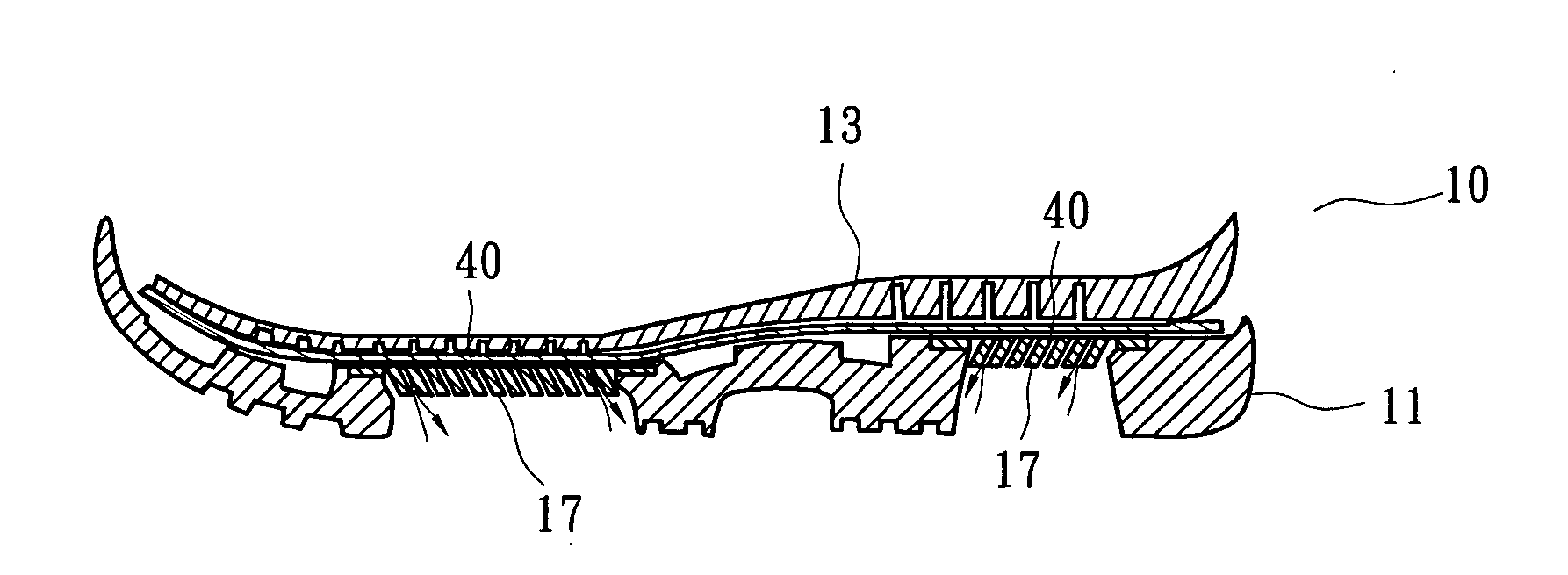 Sole structure with complex waterproof and gas-permeable material and manufacturing method thereof