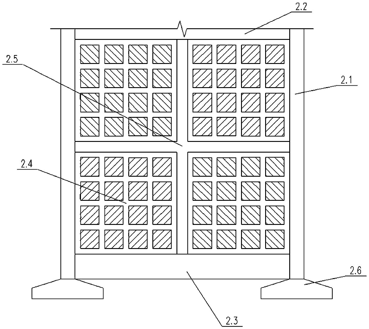 Multi-storied warehouse, multi-storied warehouse wall and manufacturing method of multi-storied warehouse wall