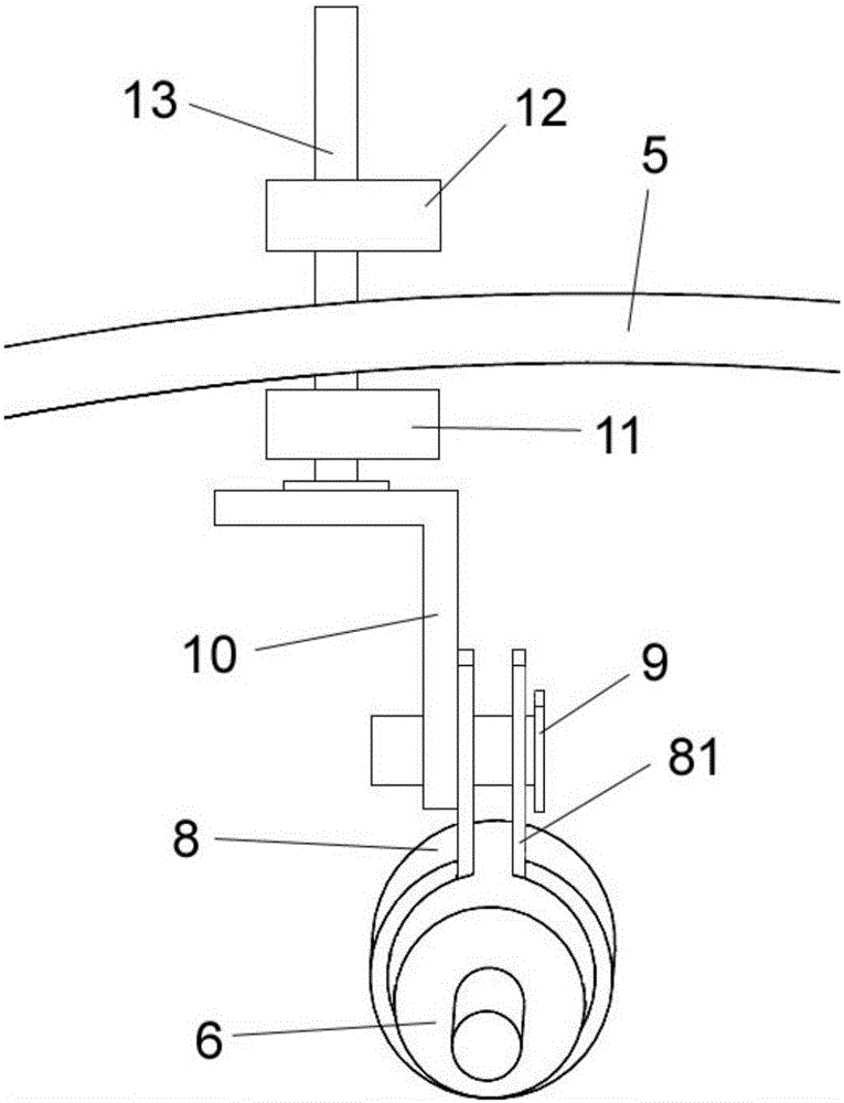 Noise testing device and testing method for automobile exhaust tail pipe