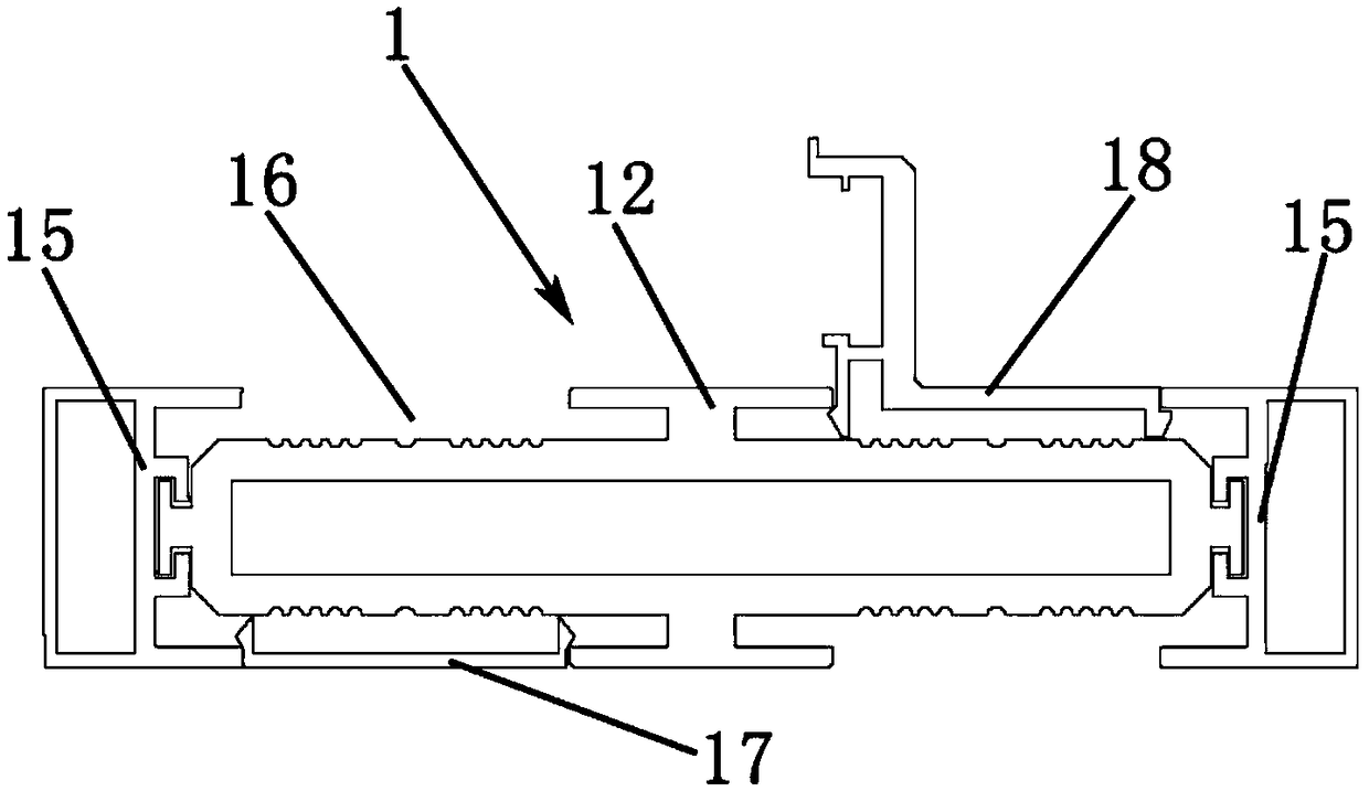 Inserting central shaft, frame strip of window frame and window frame and fixed frame assembly