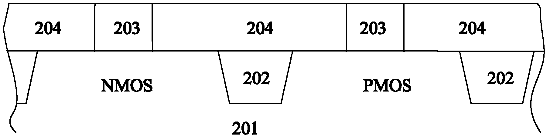 Complementary field effect transistor with double-work function metal gates and manufacturing method thereof