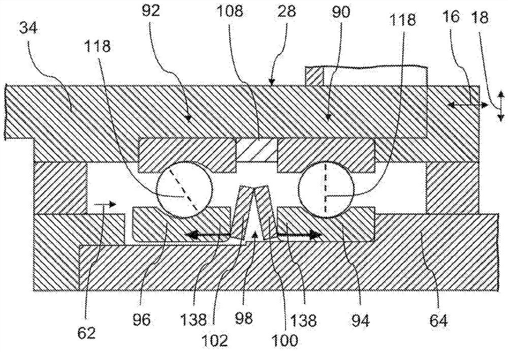 Support assembly for the screw of a decanter screw centrifuge