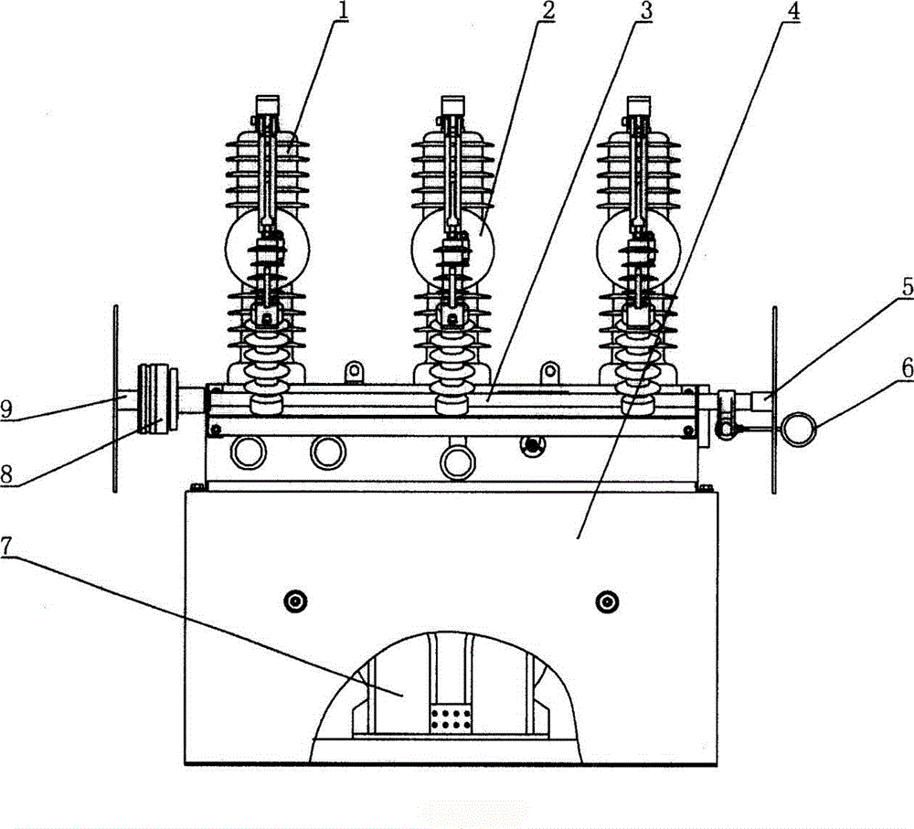 Outdoor high-voltage double power supply vacuum breaker