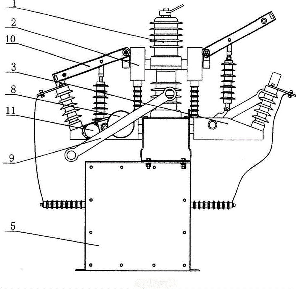 Outdoor high-voltage double power supply vacuum breaker