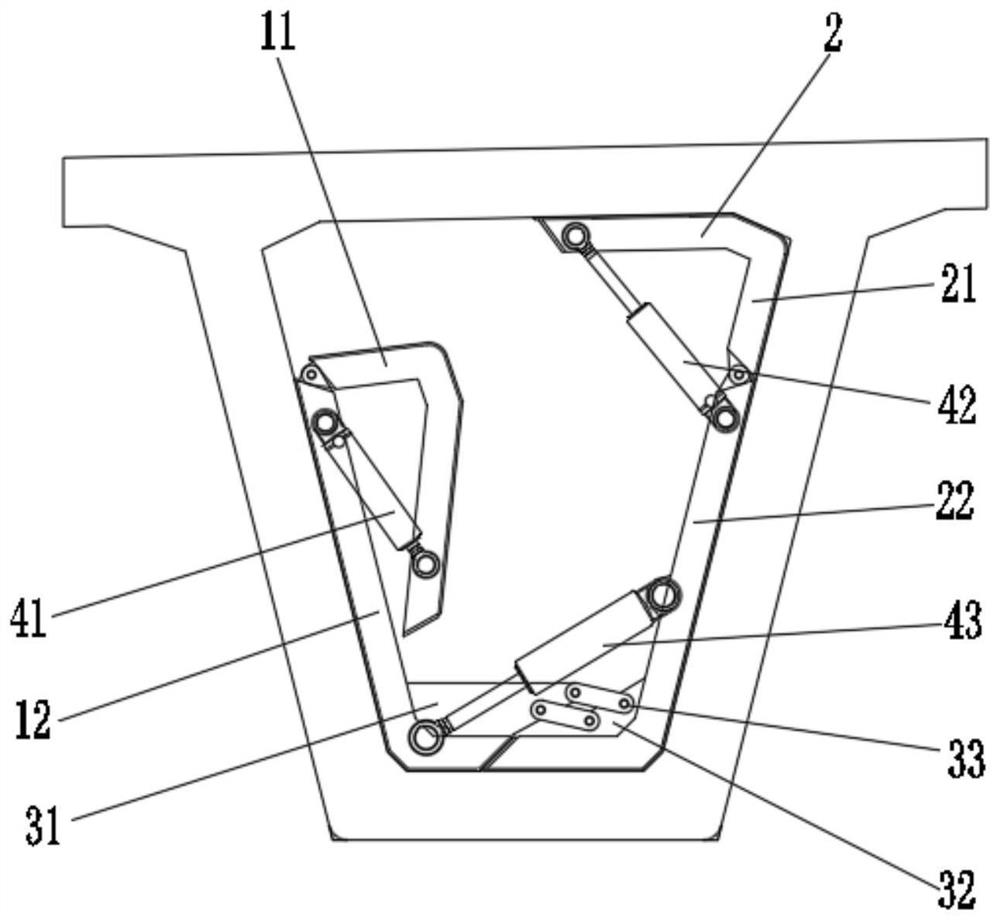 Closed internal mold suitable for small box girder