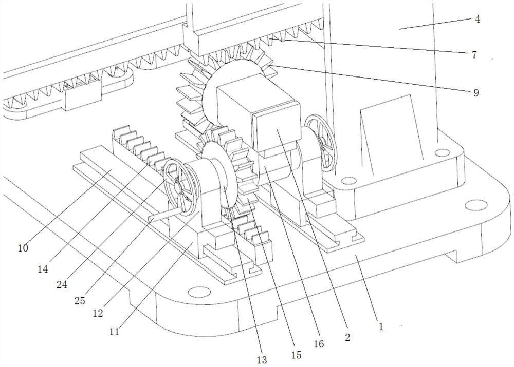An unmanned high-altitude strapping machine with rack and pinion meshing transmission and its use method
