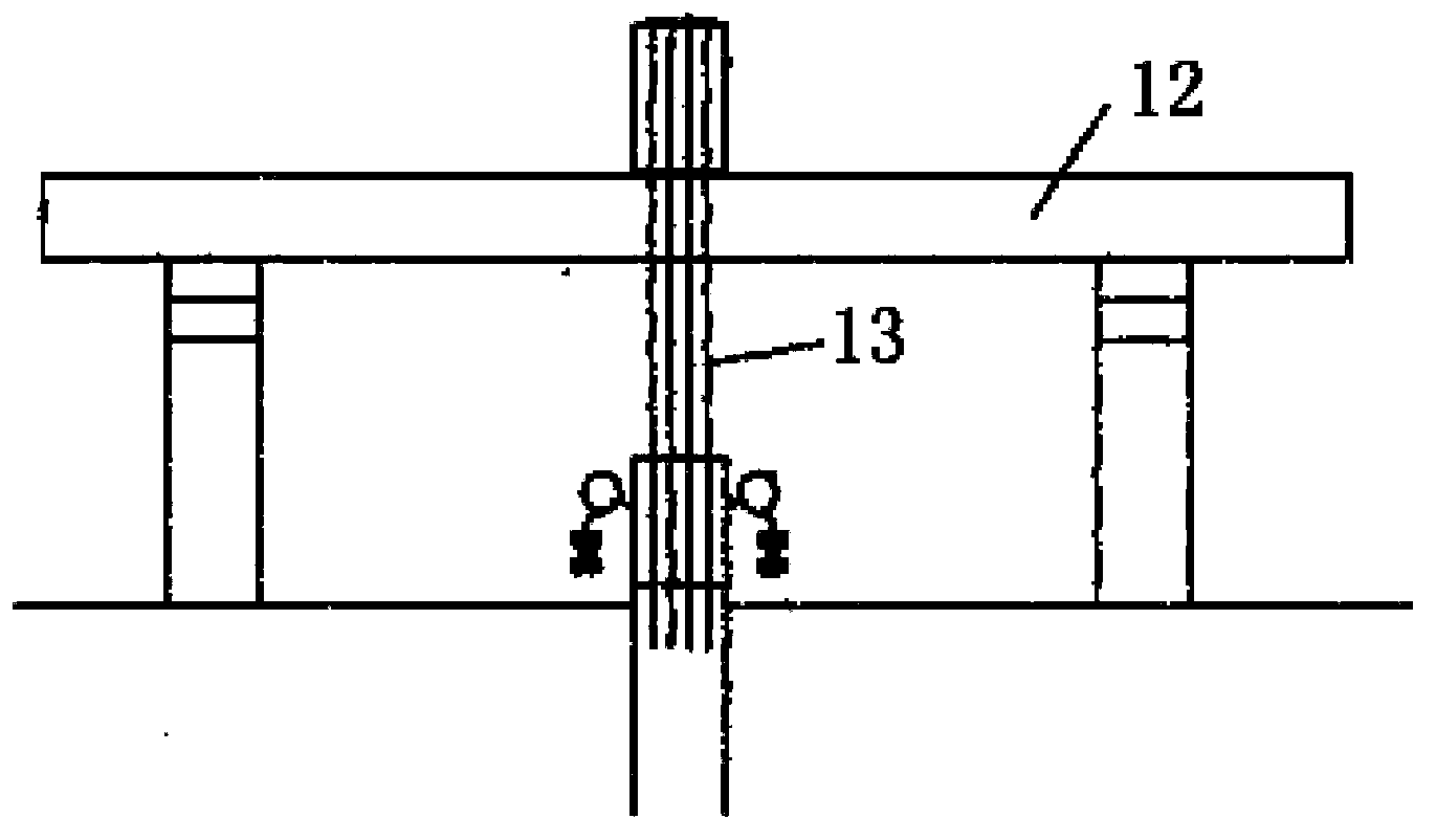 Quick connecting piece in pile foundation static load test