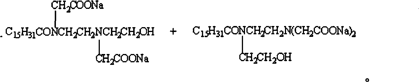 Dicarboxy hexadecoic acid acidamide surfactant and synthetic method