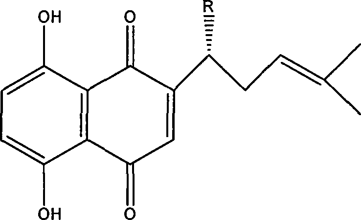 Application of naphthoquinone compounds