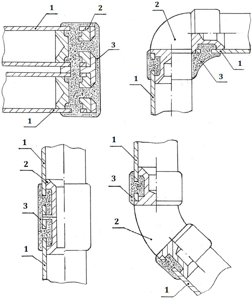 Optimization connecting structure of metal pipe fittings and implementation method thereof