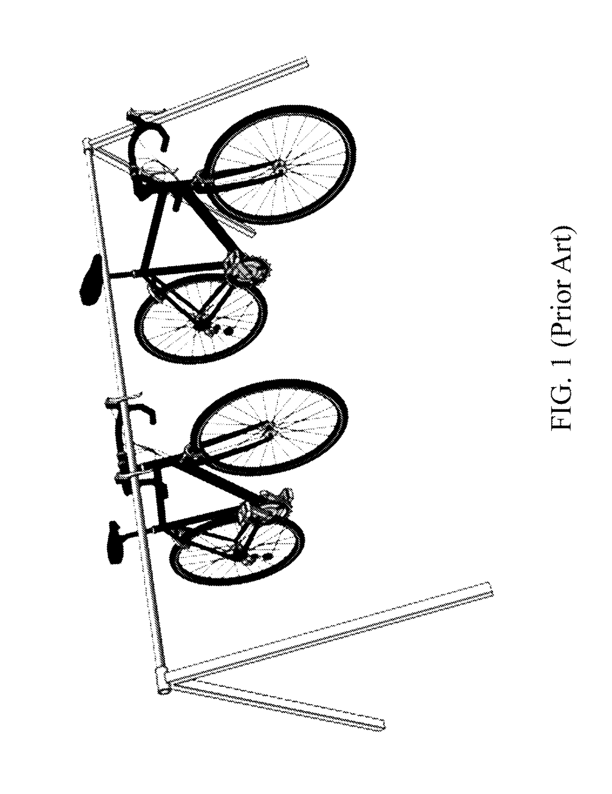 Transition area bicycle rack
