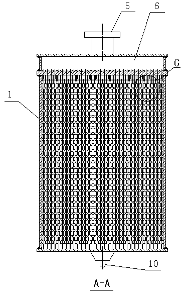 Shell-and-plate heat exchanger with asymmetric structure and manufacturing method thereof