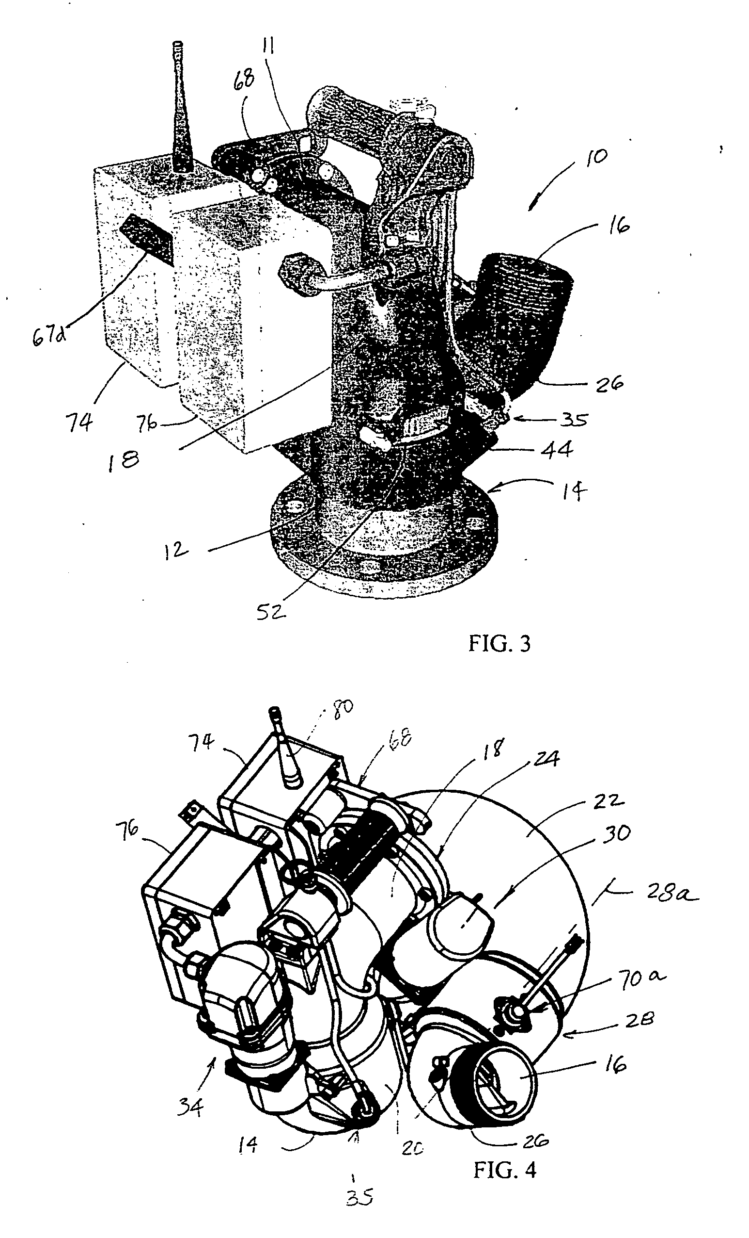 Fire-fighting monitor with remote control