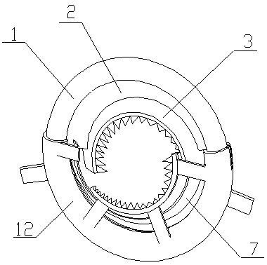 Screw cutting component of food sausage processor