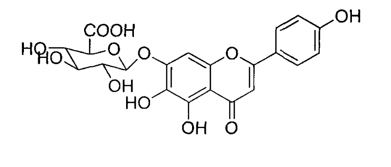 Method for synthesizing 5,6,4'-trihydroxyflavone-7-O-D-glucuronic acid