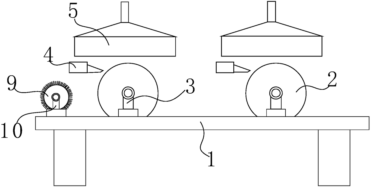 Abrasive wheel type polishing system for floorboards
