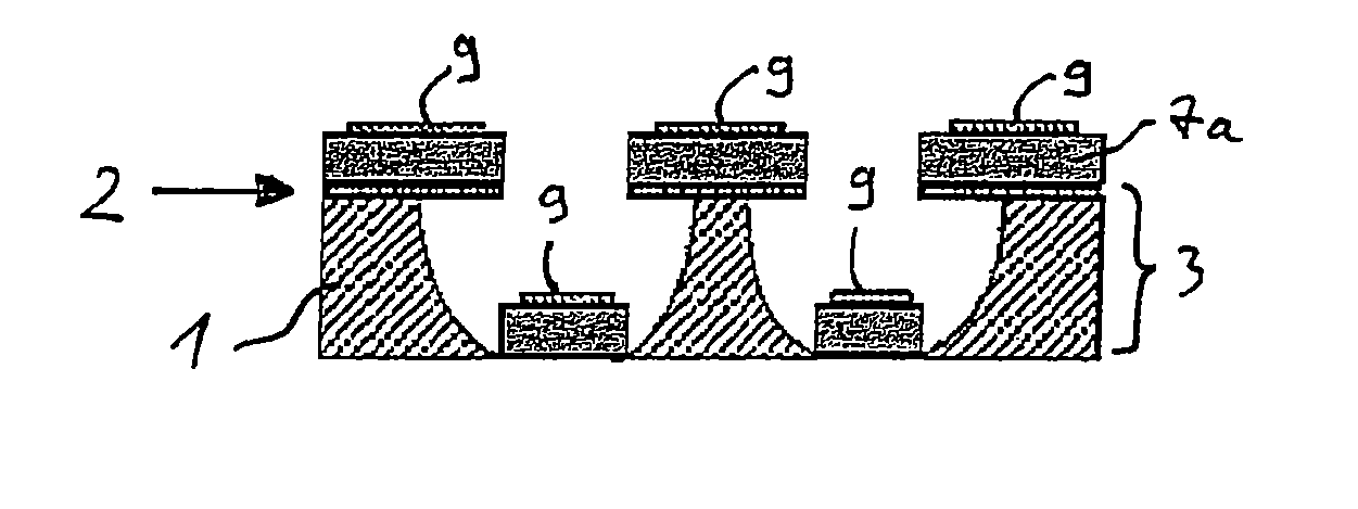 Method for the production of structured layers of titanium and nickel