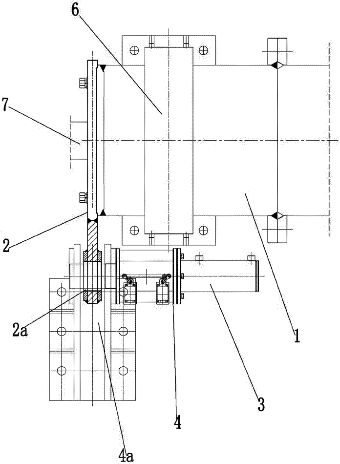 Multi-angle locking device for bottom shaft of steel dam gate