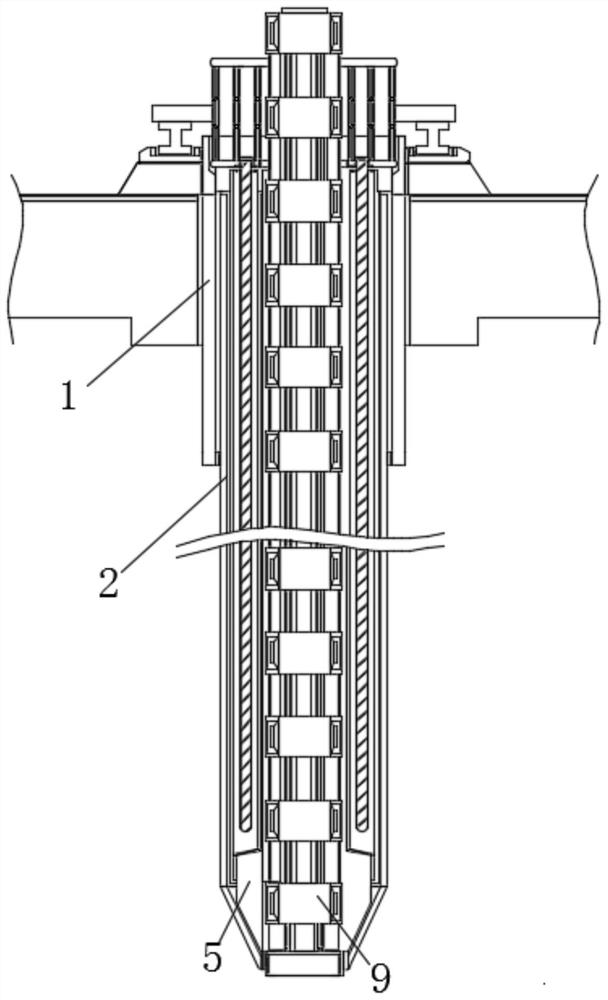 Prestressed post-inserted composite anchor cable uplift pile and on-site loading equipment thereof