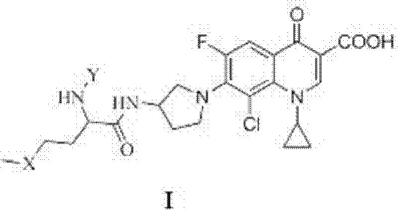 Methionine or oxidized methionine modified Clinafloxacin and application thereof