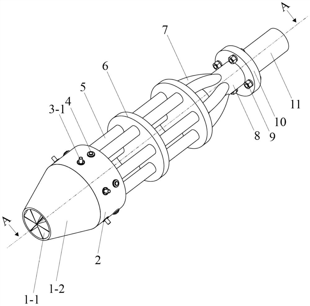 Multi-tube pulse knocking engine with stable exhaust device