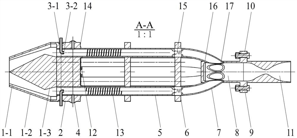Multi-tube pulse knocking engine with stable exhaust device