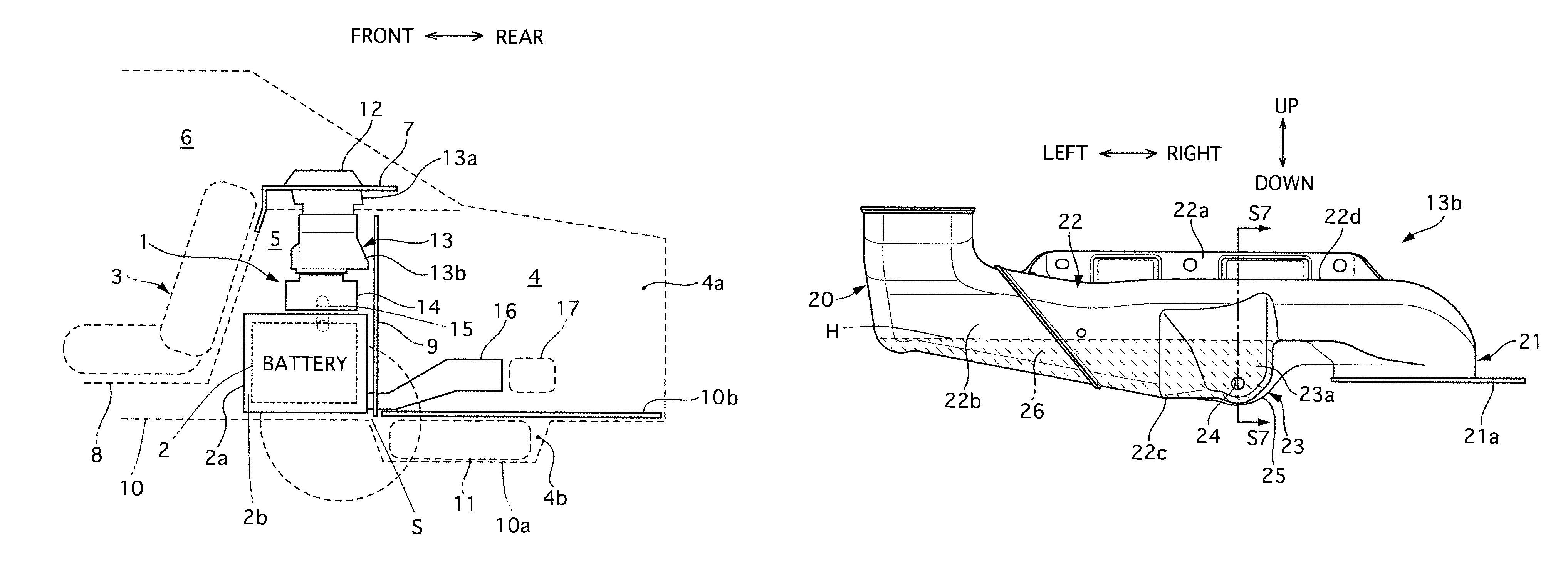 Structure for cooling heating element