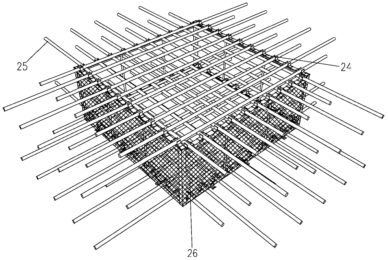 Rebar cage and steel formwork integral direct anchoring positioning structure