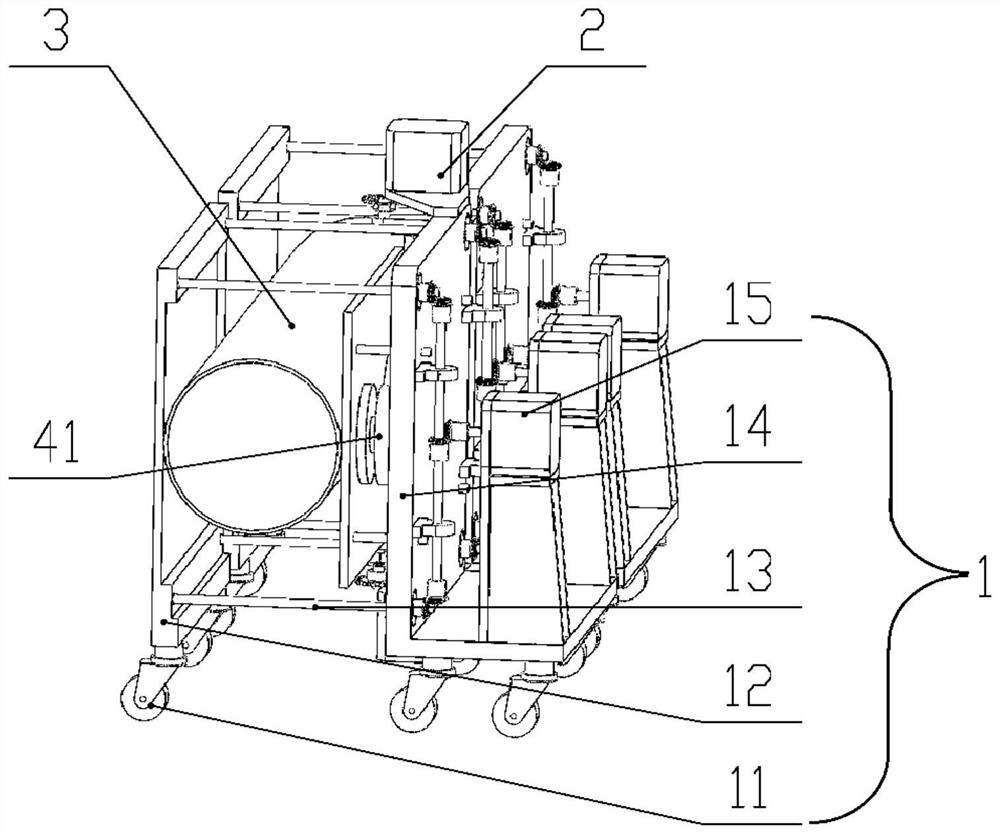 A thin-walled tube compression-bending-expansion integrated test device and method