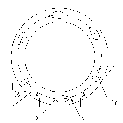 Induction hardening device and operation method for brake pressure plate cone socket