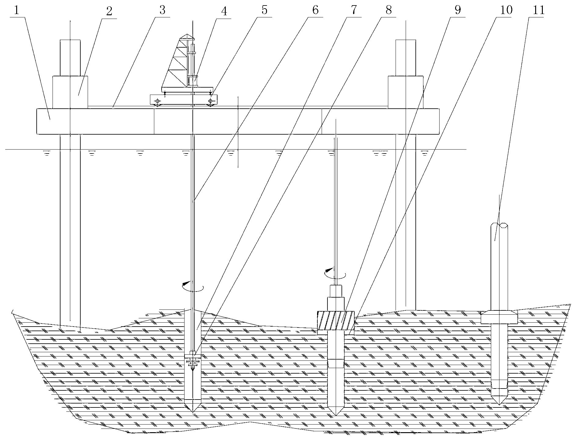 Pile with pile shoulder and pile foundation construction method for pile