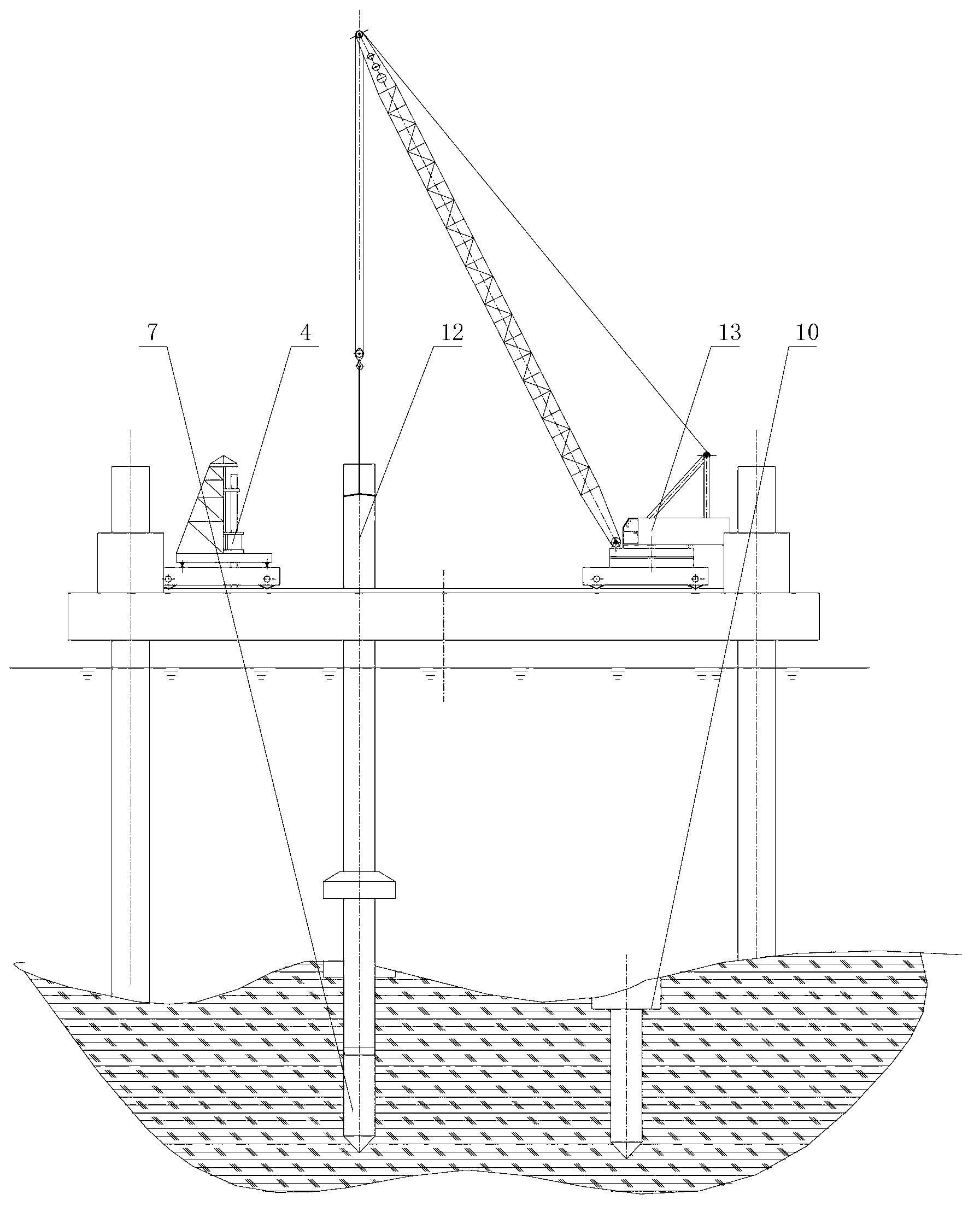 Pile with pile shoulder and pile foundation construction method for pile