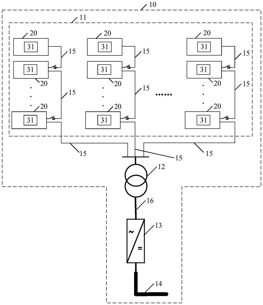 Offshore wind power system and offshore wind power generation and transmission system