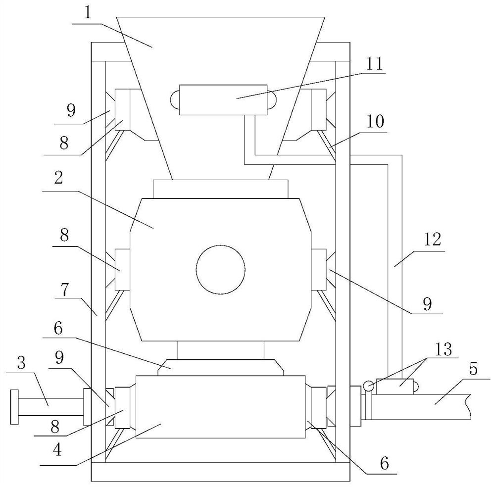 Air seal type wet spraying machine discharging system and using method thereof