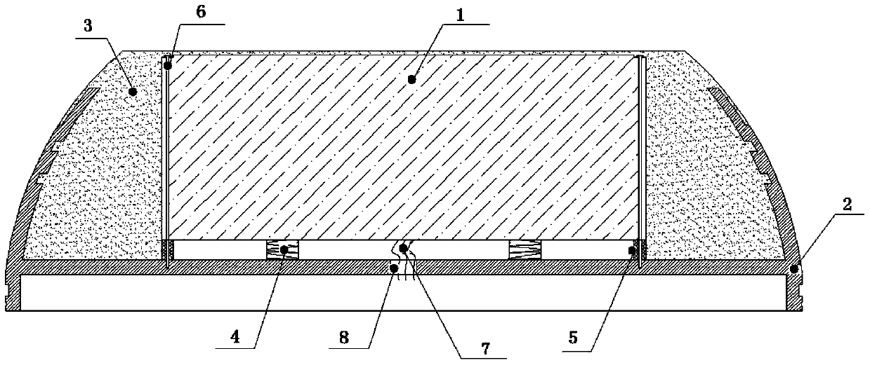 A vibration-damping structure applied to the acoustic self-guided array at the end of a rocket