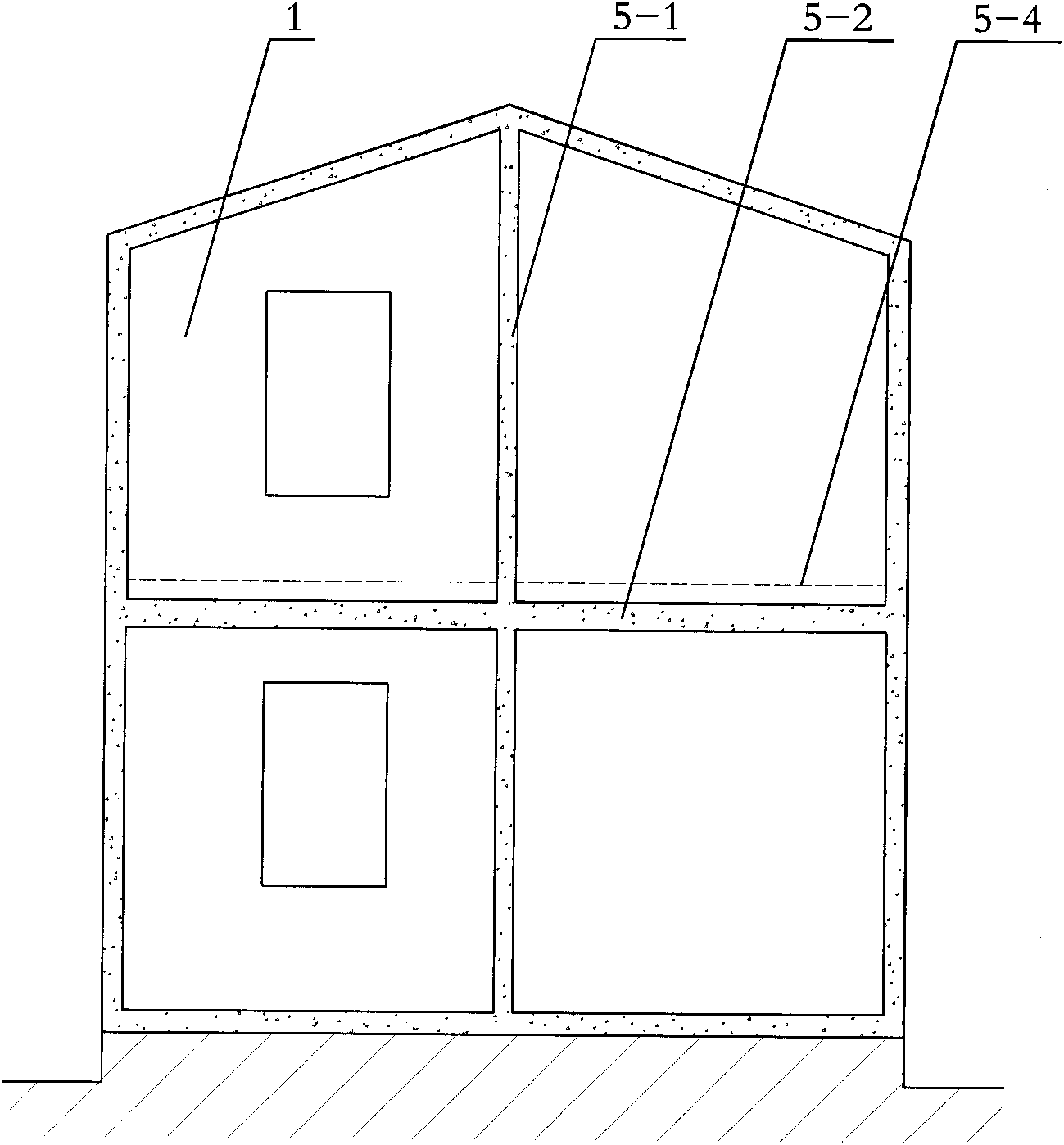 Connecting construction method for assembled-type house building