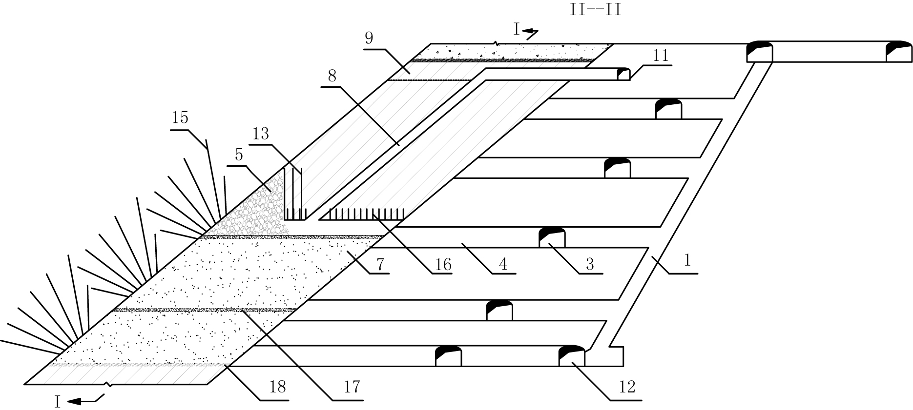 Layered top-controlling filling mining method for residual ores in deep hole in diskless area
