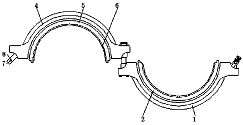 Self-tightening hoop with sealing structure