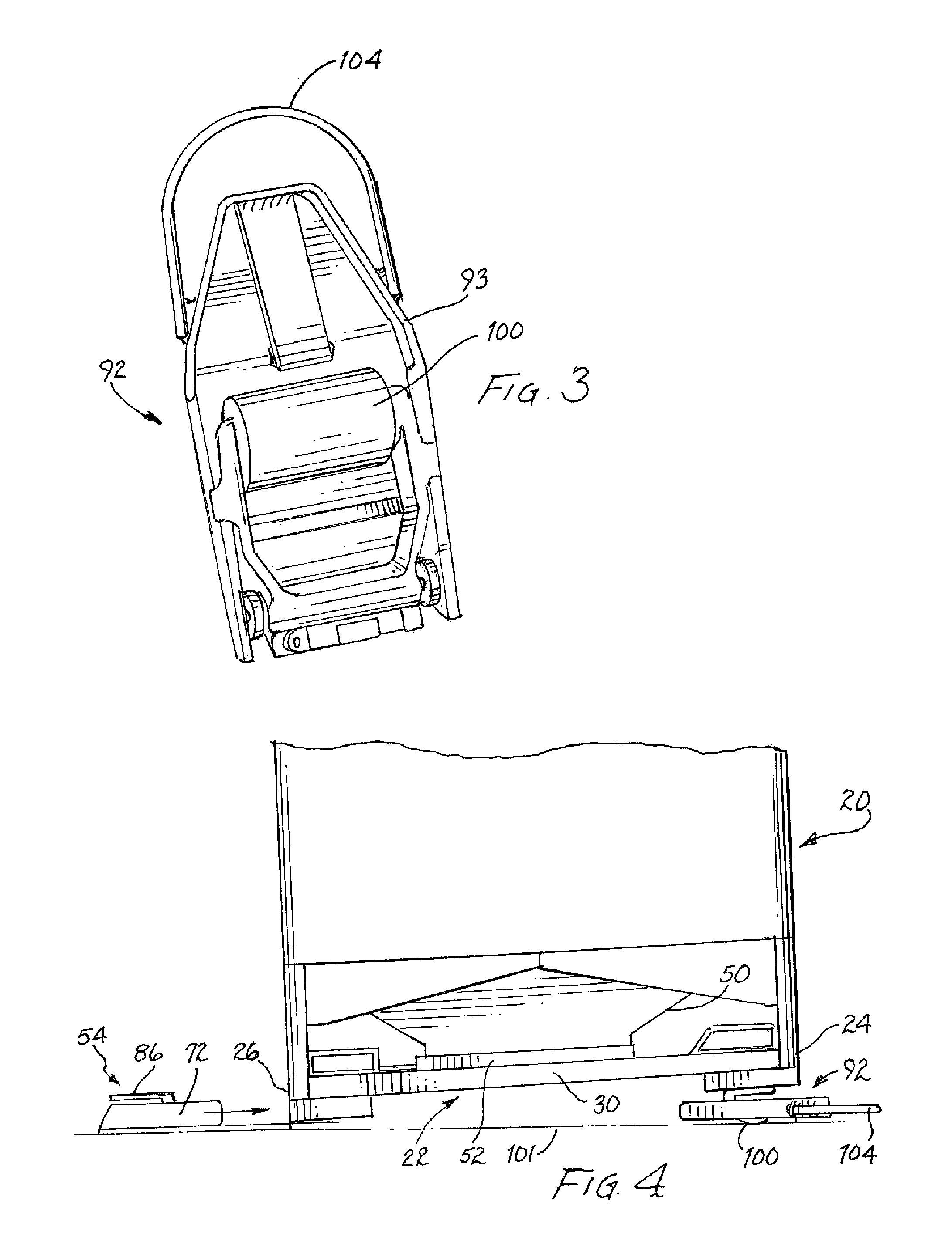 Apparatus and method for moving catalyst bins