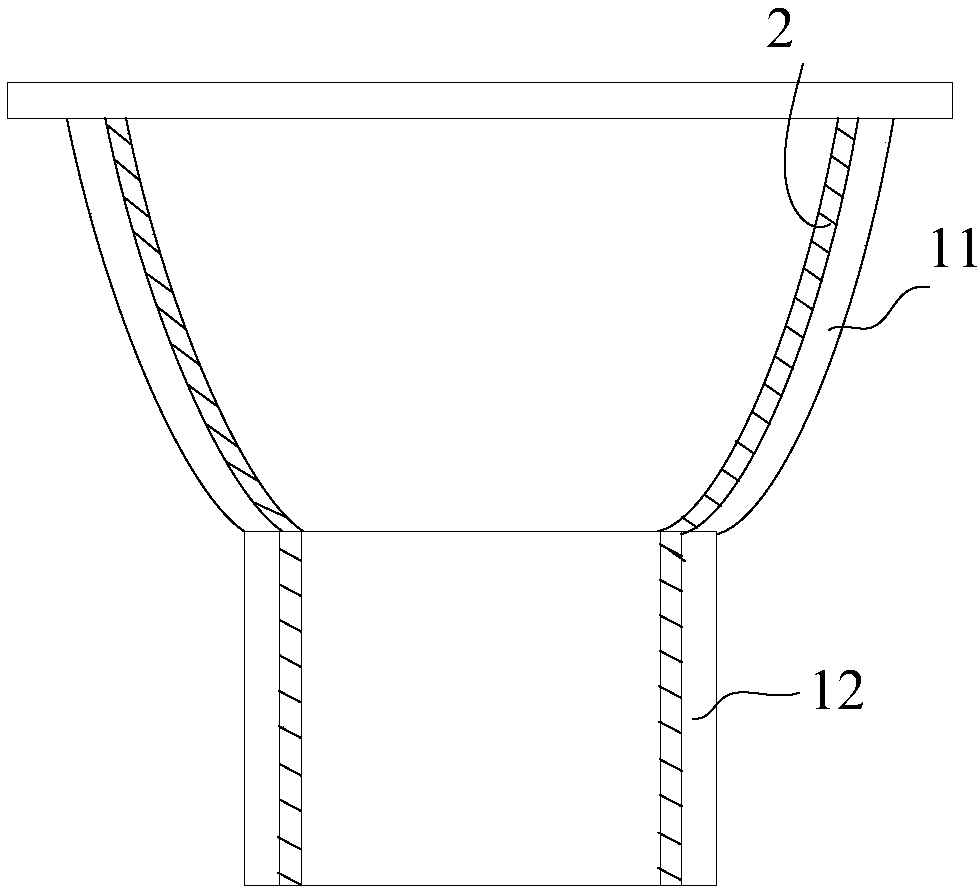 Pressed glass lamp cup, preparation method thereof and lamp