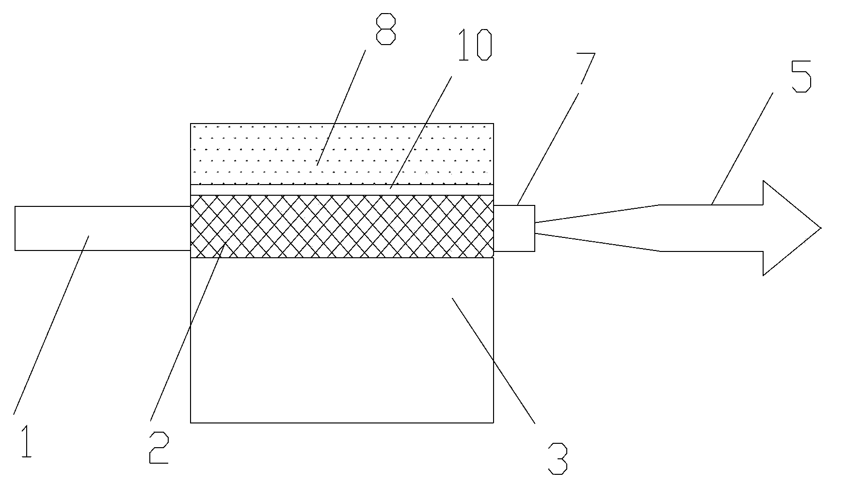 Optical fiber output end fixing device