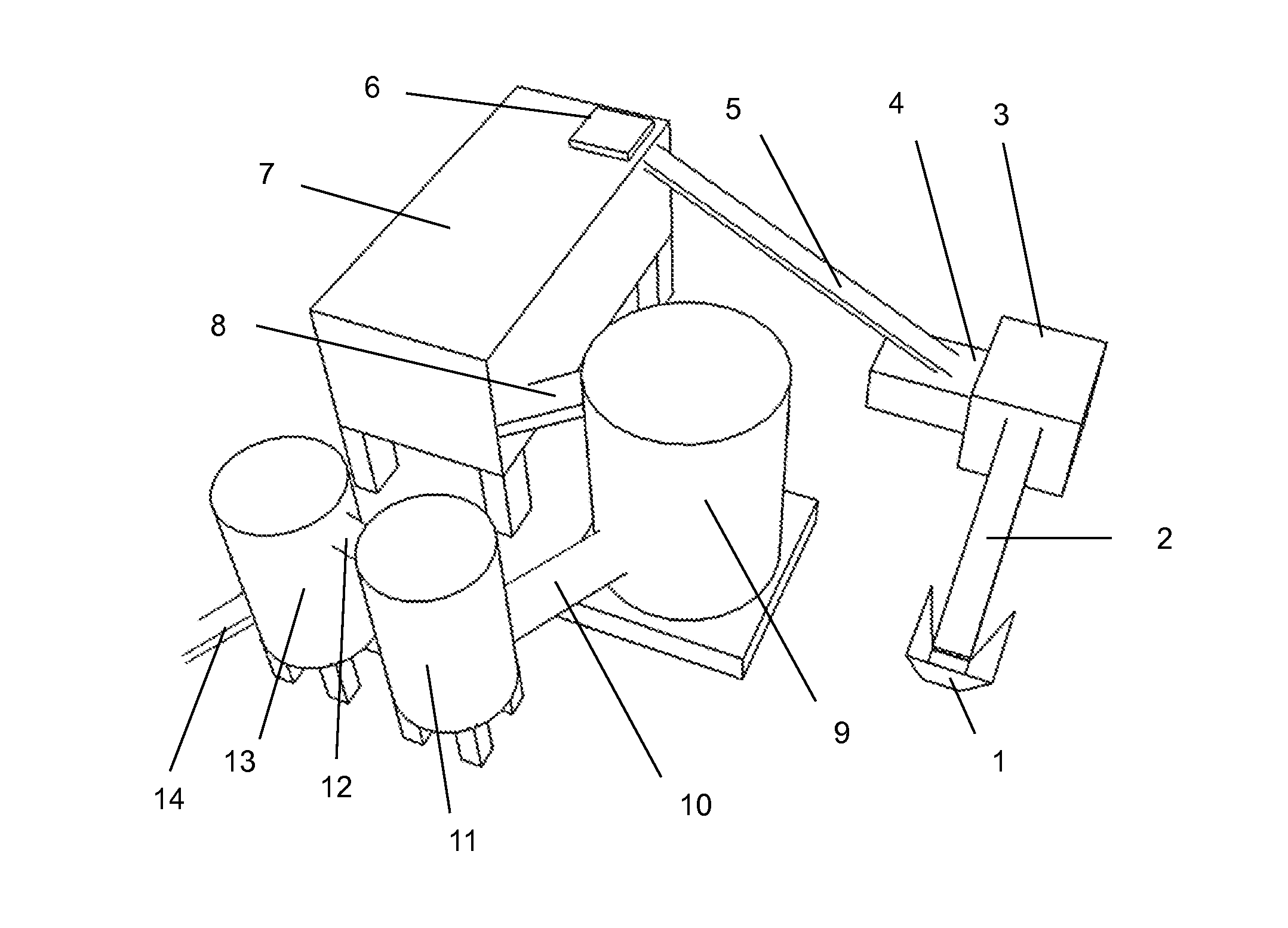 Device for recycling mixed plastic waste, a blade system for said device and a method for recycling mixed plastic waste