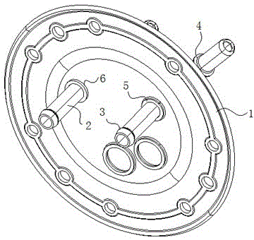 An oil pipe installation method for an iron bracket fuel sensor, its closing structure and the mold used